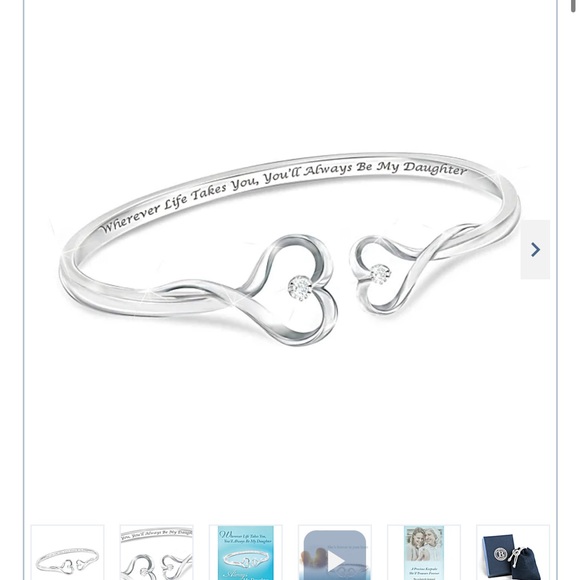 Always My Daughter Engraved Diamond Bracelet - Picture 1 of 6